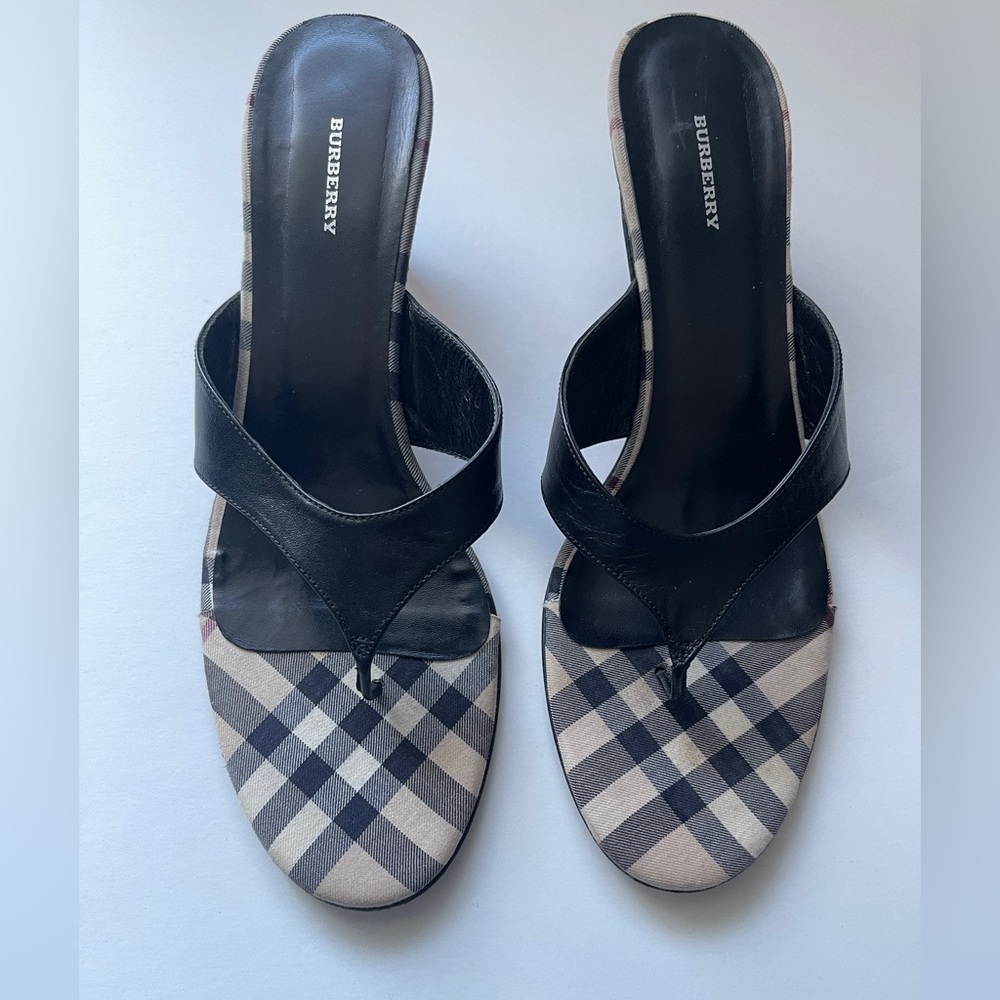 Black Burberry Sandals Size 9